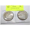 Image 1 : 1949 & 1950 CANADA SILVER DOLLAR X2