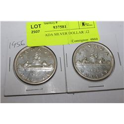 1956 CANADA SILVER DOLLAR X2