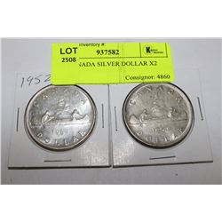 1952 CANADA SILVER DOLLAR X2