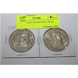 1958 CANADA SILVER DOLLAR X2