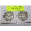 Image 1 : 1956 CANADA SILVER DOLLAR X2