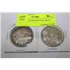 Image 1 : 1955 CANADA SILVER DOLLAR X2