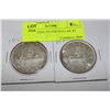 Image 1 : 1953 CANADA SILVER DOLLAR X2