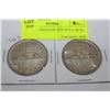 Image 1 : 1953-54 CANADA SILVER DOLLAR X2