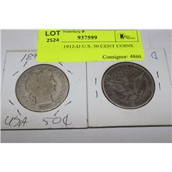 1998-S & 1912-D U.S. 50 CENT COINS