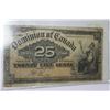 Image 1 : 1900 DOMINION OF CANADA 25 CENT SHIN PLASTER