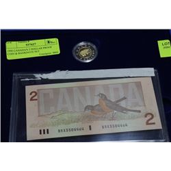 1996 CANADA'S 2 DOLLAR PROOF COIN & BANKNOTE SET