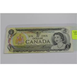 1973 CANADA 1 DOLLAR BANKNOTE