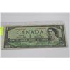 Image 1 : 1954 CANADA 1 DOLLAR BANKNOTE