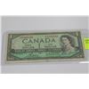 Image 1 : 1954 CANADA 1 DOLLAR BANKNOTE