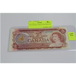 1974 CANADA 2 DOLLAR BANKNOTE
