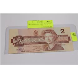 1986 CANADA 2 DOLLAR BANKNOTE
