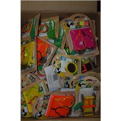 BOX OF PARROT ACTIVITY TOYS