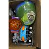 Image 1 : BOX W/ PET SHAMPOO'S AND HAMSTER TOYS