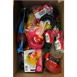 BOX OF DOG CHEW TOYS