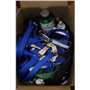 Image 1 : BOX OF NEW LEASHES, MEDICINE, ETC.