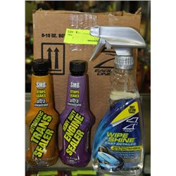 BOX OF WIPE & SHINE FAST DETAILER & AUTOMATIC