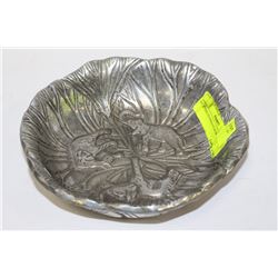 PEWTER ELEPHANT BOWL