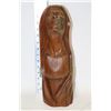 Image 1 : HAND CARVED WOODEN LADY STATUE