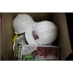 BOX OF HARD HATS