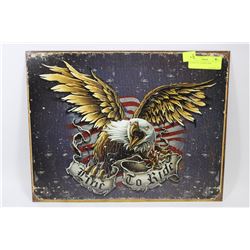 RETRO "LIVE TO RIDE" EAGLE SIGN