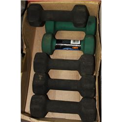 6 FIVE LBS DUMBELLS