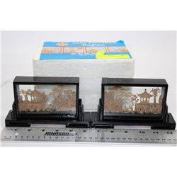 PAIR OF FUJIAN CORK PICTURES