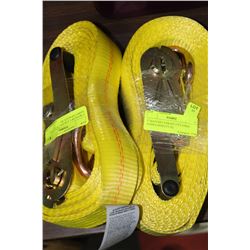 2" RATCHET STRAPS 27FT LONG 10,000 CAPACITY X2