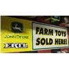 Image 1 : JOHN DEERE "WE SELL FARM TOYS" BANNER - 2.5' X 8'