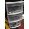 Image 1 : 3-TIER WHITE PLASTIC STORAGE FULL OF ARTS &