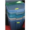 Image 1 : BUNDLE OF 68L ROUGHNECK TUBS & LIDS X4