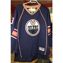 USED OILERS SIZE YTH X-LARGE COGLIANO #13 JERSEY