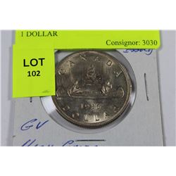 HIGH GRADE 1936 GEORGE V SILVER 1 DOLLAR