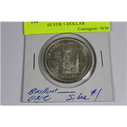 BRILLIANT UNC 1958 "DEATH TOTEM" SILVER 1 DOLLAR