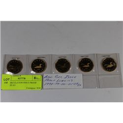 NON CIRCULATION ISSUE PROOF LOONIES X5