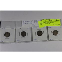 GEORGE V SILVER DIMES 1918-19-20-21 X4