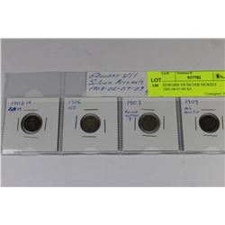 EDWARD VII SILVER NICKELS 1903-06-07-09 X4