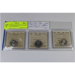 NON CIRCULATION ISSUE ICCS CERT PROOF QUARTERS X3