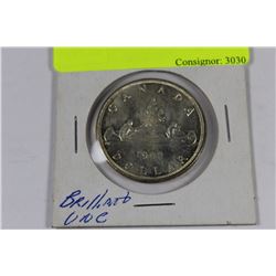 BRILLIANT UNC 1962 SILVER 1 DOLLAR