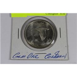 GEM UNC 1967 CENTENNIAL SILVER 1 DOLLAR