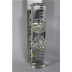 FANCY GLASS AND LIQUID HOURGLASS - LARGE