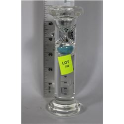FANCY GLASS AND LIQUID HOURGLASS - SMALL