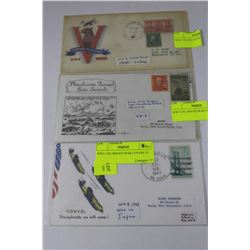 WW2 USA ISSUED WAR COVERS X3