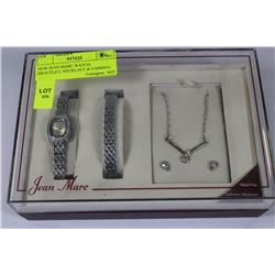 NEW JEAN MARC WATCH, BRACELET, NECKLACE & EARRING