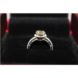 14 KT WHITE GOLD LADIES DIAMOND RING