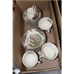 BOX OF JOHNSON BROTHERS FRIENDLY VILLAGE DINNER