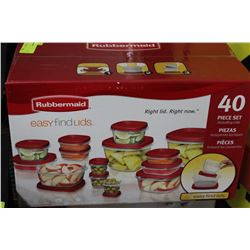 RUBBERMAID 40 PC TUPPERWARE SET