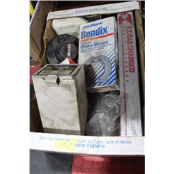 BOX OF NEW ASSORTED AUTO PARTS