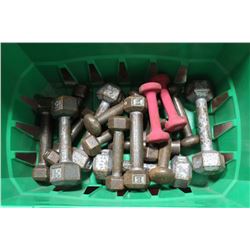 BOX OF HEX DUMBELLS