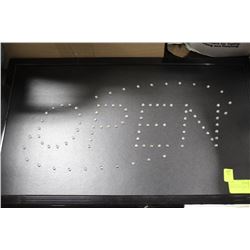 OPEN, LIGHT UP SIGN